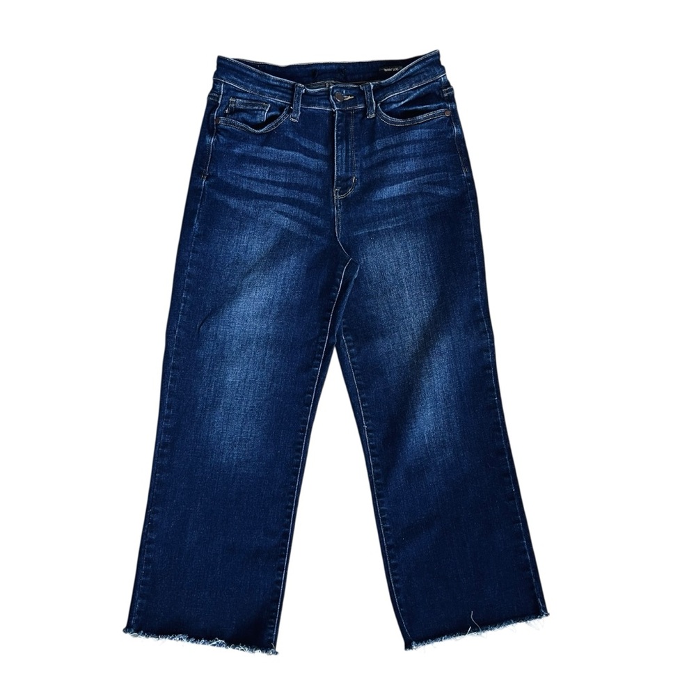 Judy Blue Mid-Rise Wide Leg Cropped Jeans in Blue - Picture 2 of 13